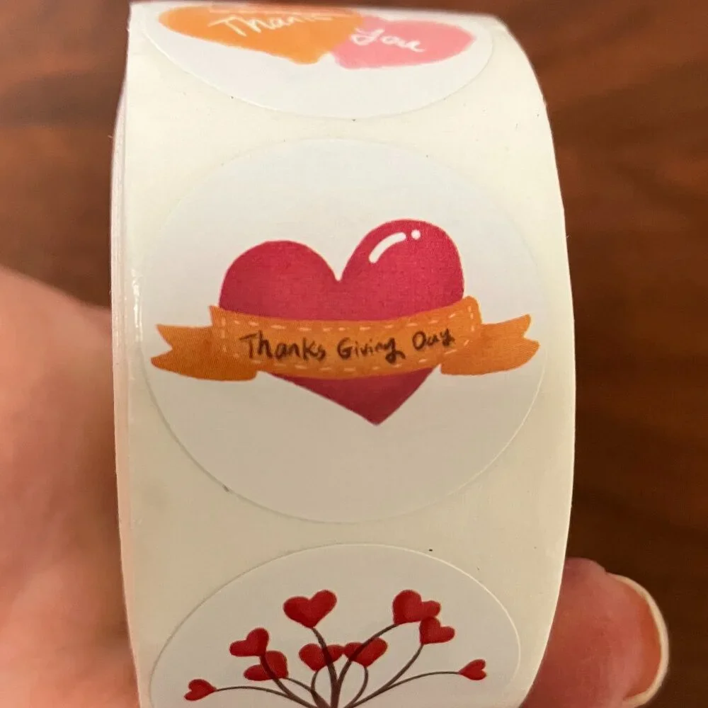1,500 Stickers - 3 x 500 Self-adhesive Hearts Brand NEW Tax Write off